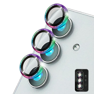 NALIA Glas Kameraschutzringe für Samsung Galaxy S25 Plus – Linsenschutz & Case Friendly – FOCUS.PRO CLX (9H Härtegrad & Montagerahmen) – Marke aus Berlin Bunt NALIA GlasSchutz