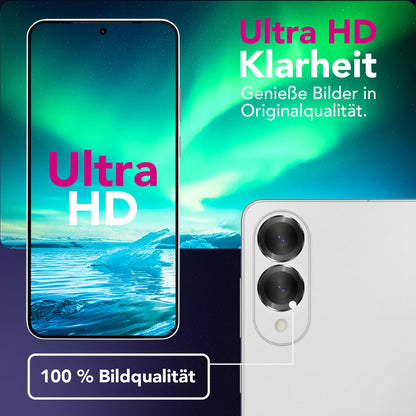 NALIA Focus.Pro CLX Kamera Schutzglas für Samsung Galaxy S25 Edge – Linsen Ring mit 9H Härte, Anti-Reflexion, Kristallklare Abdeckung, Hüllen-kompatibel, Kratzfestes Glas, 2 Stück