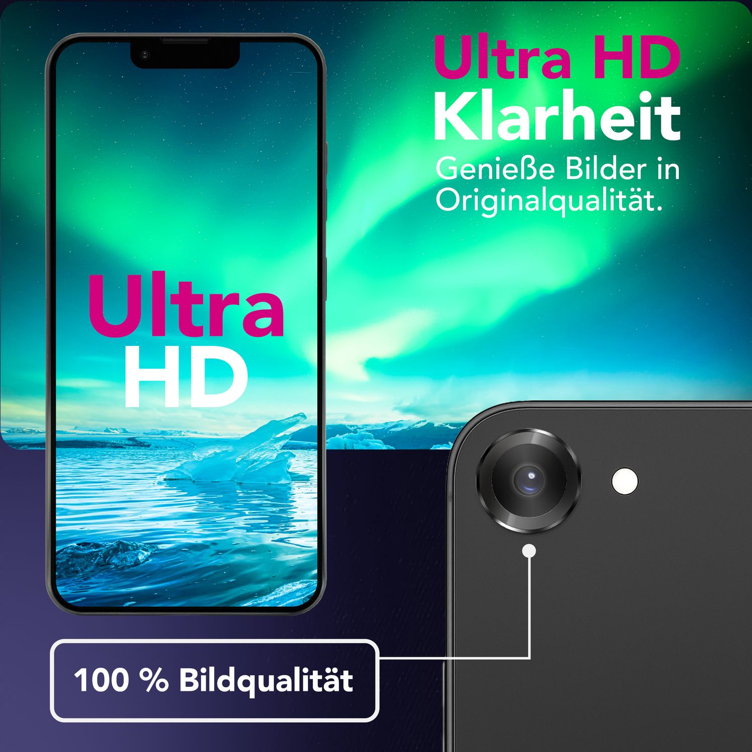 NALIA Focus.Pro CLX Kamera Schutzglas für iPhone 16e – Linsen Glas mit Anti-Reflexion Ring, Ultra-Klar mit 9H Härte, Hüllen-kompatibel, Kratzfestes Kameraglas, Objektiv Abdeckung Default Title NALIA GlasSchutz