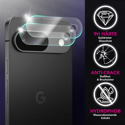 NALIA 2x Kameraschutzglas für Google Pixel 9 – Linsenschutz 9H & Case-Friendly – FOCUS.X2 MAX (HD-Echtglas Transparent) – Marke aus Berlin Default Title NALIA GlasSchutz