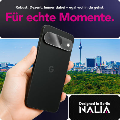 NALIA 2x Kameraschutzglas für Google Pixel 9 – Linsenschutz 9H & Case-Friendly – FOCUS.X2 MAX (HD-Echtglas Transparent) – Marke aus Berlin Default Title NALIA GlasSchutz