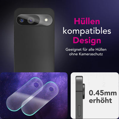 NALIA 2x Kameraschutzglas für Google Pixel 9 – Linsenschutz 9H & Case-Friendly – FOCUS.X2 MAX (HD-Echtglas Transparent) – Marke aus Berlin Default Title NALIA GlasSchutz