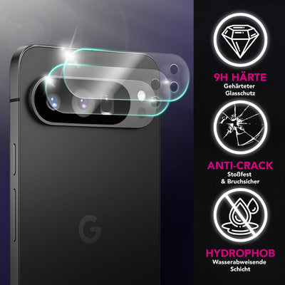 NALIA 2x Kameraschutzglas für Google Pixel 9 Pro XL – Linsenschutz 9H & Case-Friendly – FOCUS.X2 MAX (HD-Echtglas Transparent) – Marke aus Berlin Default Title NALIA GlasSchutz