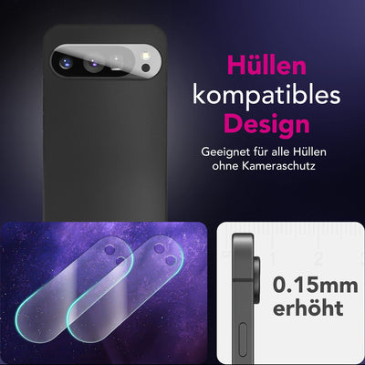 NALIA 2x Kameraschutzglas für Google Pixel 9 Pro XL – Linsenschutz 9H & Case-Friendly – FOCUS.X2 MAX (HD-Echtglas Transparent) – Marke aus Berlin Default Title NALIA GlasSchutz