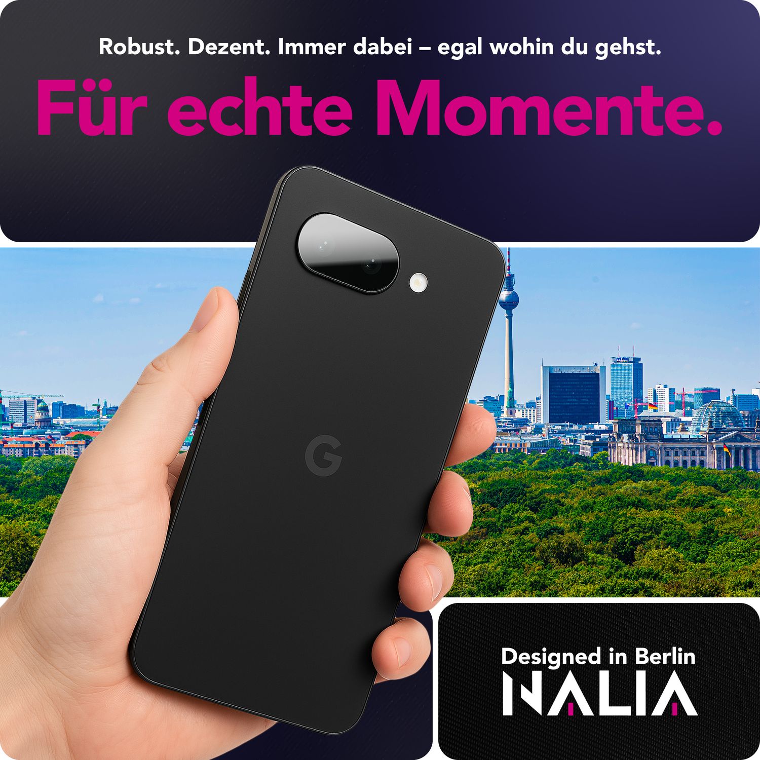 NALIA Focus.X2 MAX Kameraschutz für Google Pixel 9a – 2x Kamera Schutzglas, Ultra-Klare Abdeckung mit 9H Härte, Hüllen-freundlich, Anti-Fingerabdruck, Kratzfestes Kameraglas Default Title NALIA GlasSchutz