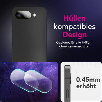 NALIA 2x Kameraschutzglas für Google Pixel 9a – Linsenschutz 9H & Case-Friendly – FOCUS.X2 MAX (HD-Echtglas Transparent) – Marke aus Berlin Default Title NALIA GlasSchutz