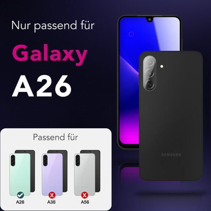 NALIA Focus.X2 MAX Kameraschutz für Samsung Galaxy A26 – 2x Kamera Schutzglas mit 9H Härte, Ultra-Klare Abdeckung für Rückkamera, Hüllenfreundlich, Anti-Fingerabdruck, Kratzfest