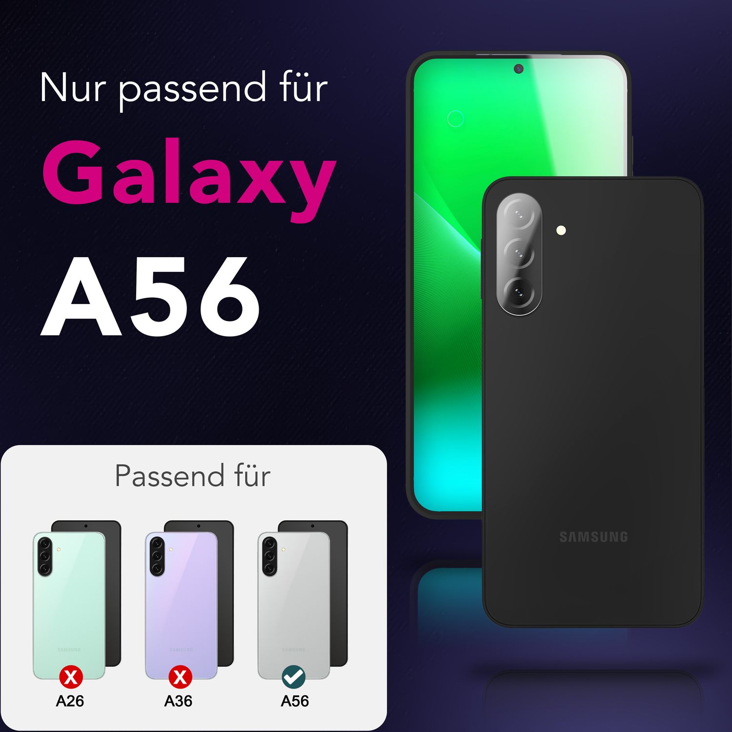 NALIA Focus.X2 MAX Kameraschutz für Samsung Galaxy A56 – 2x Kamera Schutzglas mit 9H Härte, Ultra-Klare Objektiv-Abdeckung, Hüllen-freundlich, Anti-Schlieren, Kratzresistent