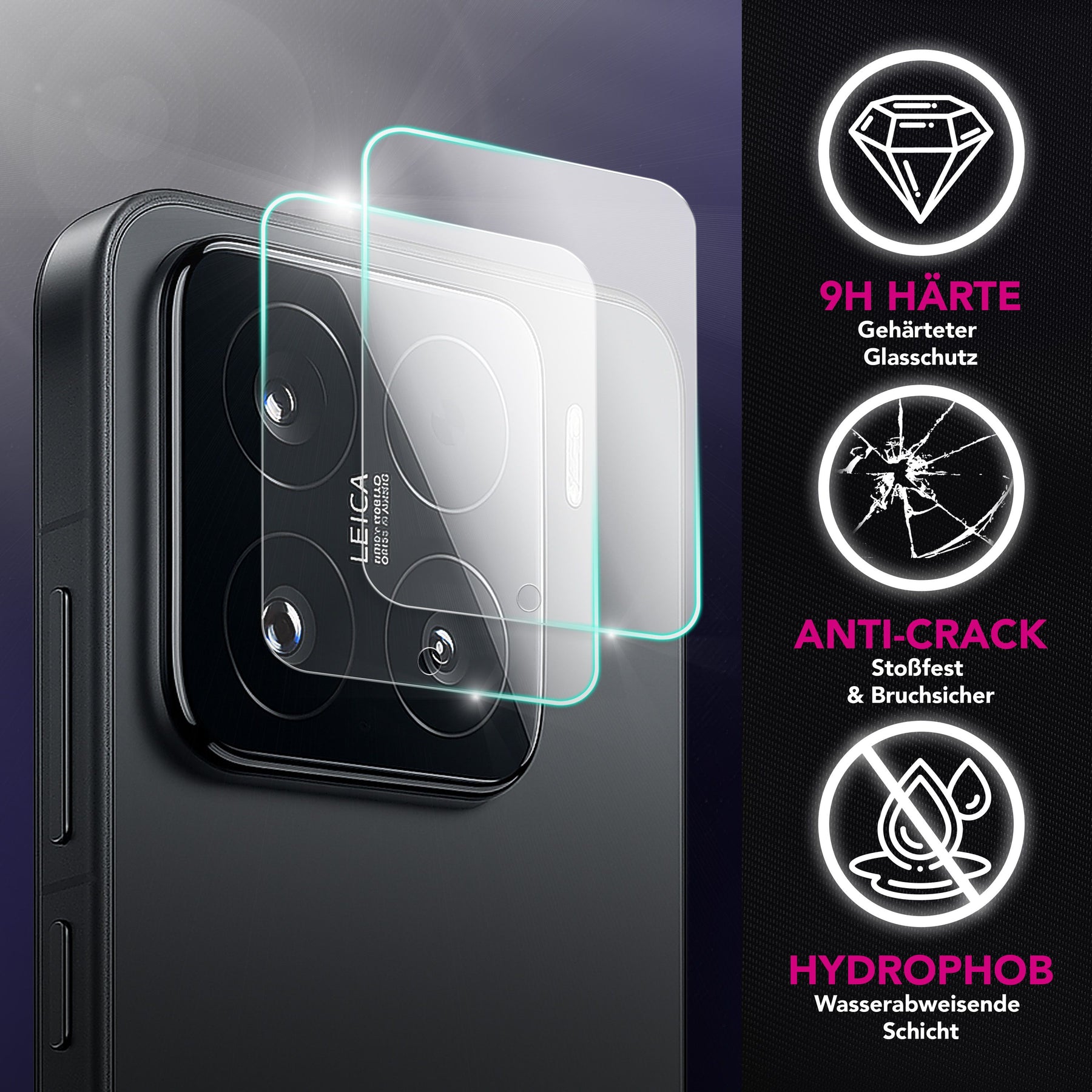 NALIA 2x Kameraschutzglas für Xiaomi 15 – Linsenschutz 9H & Case-Friendly – FOCUS.X2 MAX (HD-Echtglas Transparent) – Marke aus Berlin Default Title NALIA GlasSchutz