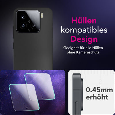 NALIA 2x Kameraschutzglas für Xiaomi 15 – Linsenschutz 9H & Case-Friendly – FOCUS.X2 MAX (HD-Echtglas Transparent) – Marke aus Berlin Default Title NALIA GlasSchutz