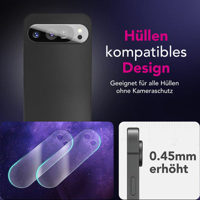 NALIA 2x Kameraschutzglas für Google Pixel 9 Pro – Linsenschutz 9H & Case-Friendly – FOCUS.X2 MAX (HD-Echtglas Transparent) – Marke aus Berlin Default Title NALIA GlasSchutz