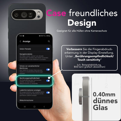 NALIA 2x Schutzglas für Google Pixel 9 / 9 Pro – Full-Screen Schutz 9H & Hüllenfreundlich – ARMORGLASSX (Display Glasfolie Transparent & 9H Härte) – Marke aus Berlin Default Title NALIA GlasSchutz