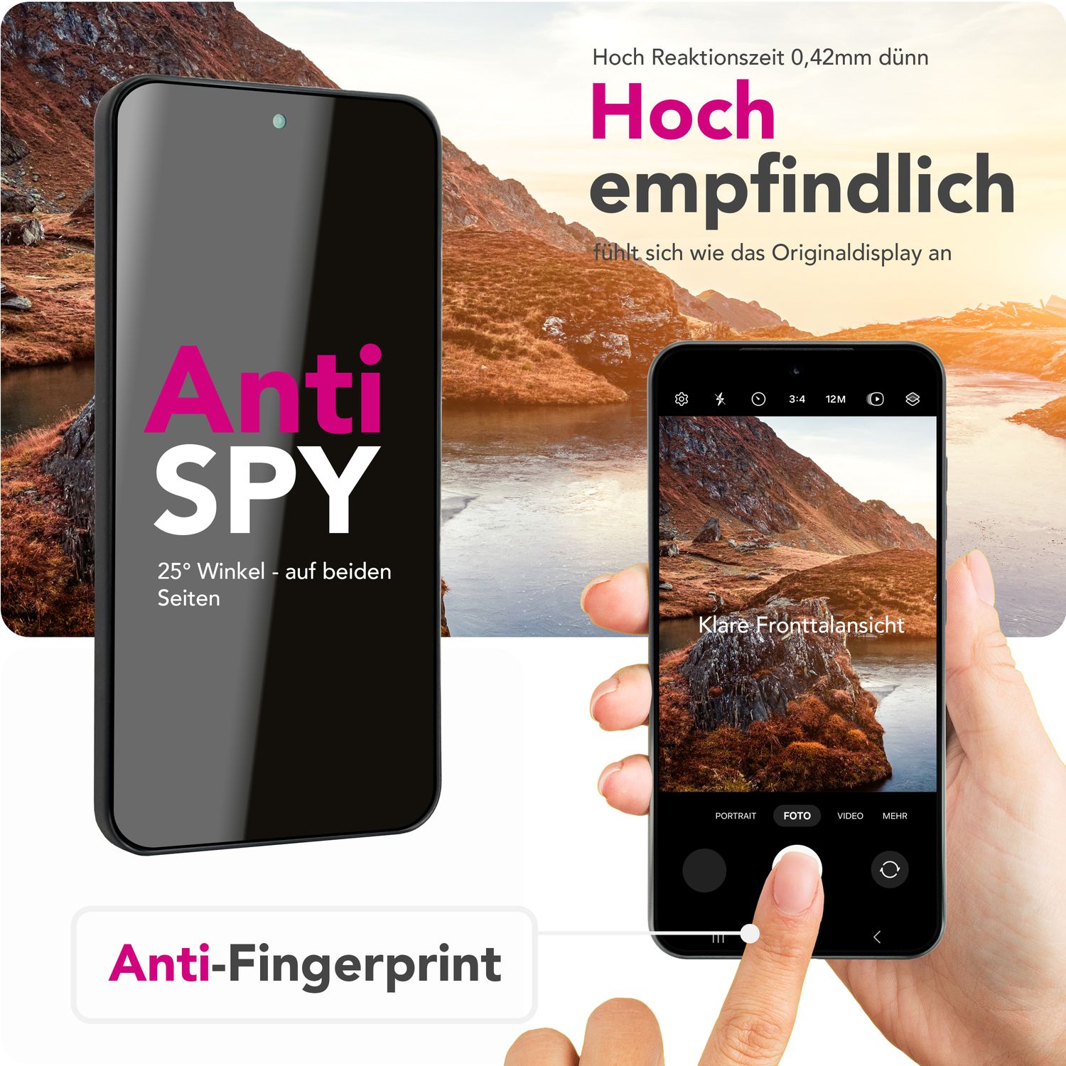 NALIA AntiSpyX für Samsung Galaxy A36 / A56 Glas, Privacy Schutzglas [9H], Seitenschutz gegen Blicke, Gehärtetes Hartglas, Touch-Empfindlich, Anti-Kratzer, Anti-Fingerprint Default Title NALIA GlasSchutz