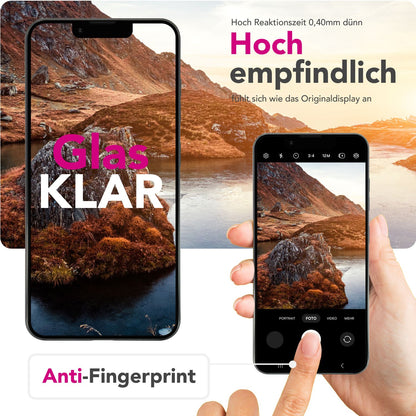 NALIA ArmorGlassX für iPhone 16e Glas, Set 2x Schutzglas [9H], Kristallklarer Displayschutz mit schwarzem Rahmen, Touchfreundlich, Anti-Fingerprint, Kratzfest, Einfache Montage Default Title NALIA GlasSchutz