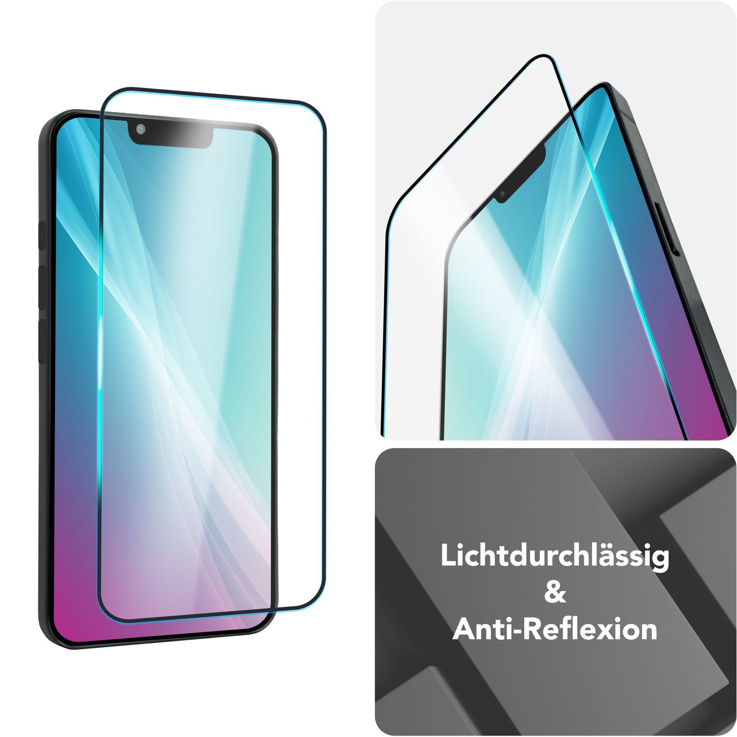 NALIA ArmorGlassX für iPhone 16e Glas, Set 2x Schutzglas [9H], Kristallklarer Displayschutz mit schwarzem Rahmen, Touchfreundlich, Anti-Fingerprint, Kratzfest, Einfache Montage Default Title NALIA GlasSchutz