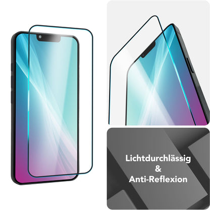 NALIA ArmorGlassX für iPhone 16e Glas, Set 2x Schutzglas [9H], Kristallklarer Displayschutz mit schwarzem Rahmen, Touchfreundlich, Anti-Fingerprint, Kratzfest, Einfache Montage Default Title NALIA GlasSchutz
