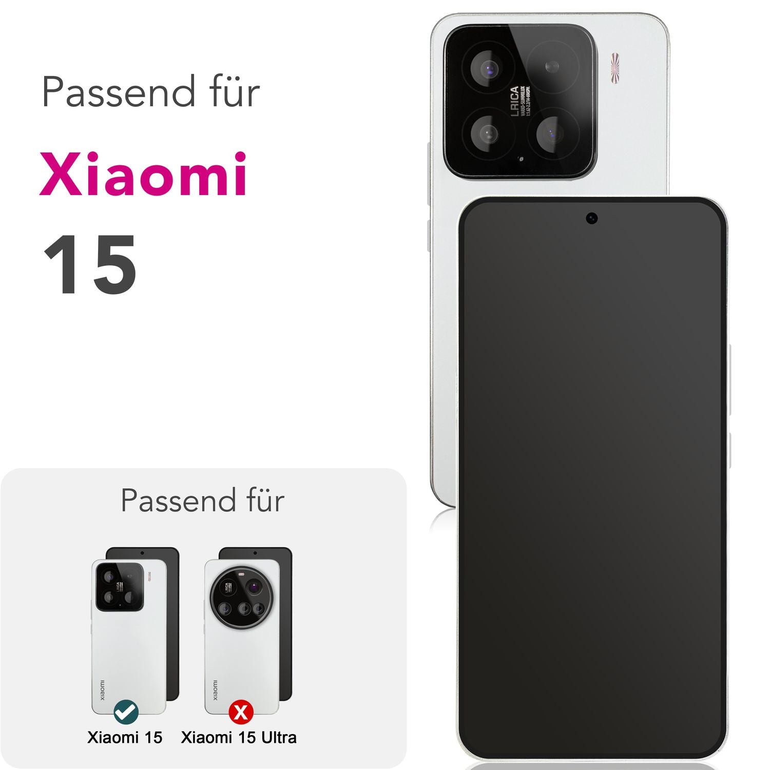 NALIA AntiSpyX für Xiaomi 15 Glas, Gehärtetes Privacy Schutzglas [9H], Seitenschutz gegen fremde Blicke, Touchsensitiv, Kratzfest, Blasenfrei, Anti-Fingerprint Glas-Schutzfolie Default Title NALIA GlasSchutz