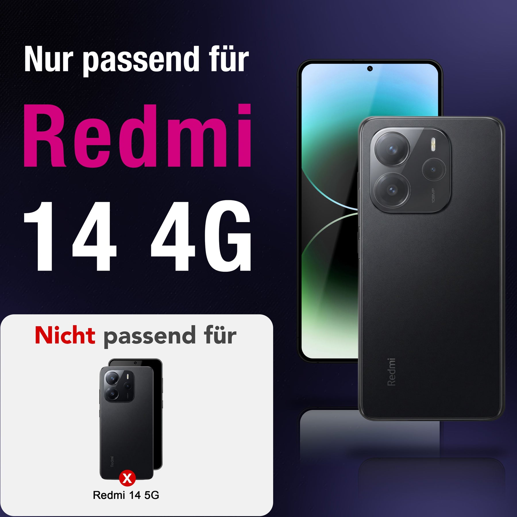 NALIA 2x Kameraschutzglas für Xiaomi Redmi Note 14 4G – Linsenschutz 9H & Case-Friendly – FOCUS.X2 MAX (HD-Echtglas Transparent) – Marke aus Berlin Default Title NALIA GlasSchutz
