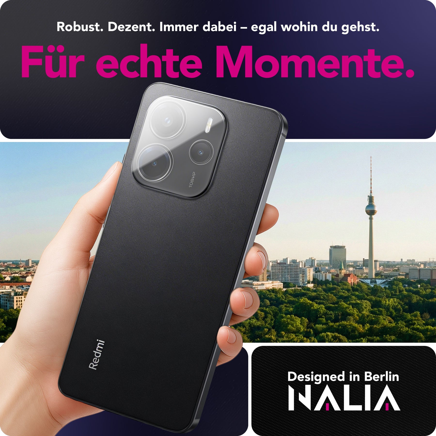NALIA 2x Kameraschutzglas für Xiaomi Redmi Note 14 4G – Linsenschutz 9H & Case-Friendly – FOCUS.X2 MAX (HD-Echtglas Transparent) – Marke aus Berlin Default Title NALIA GlasSchutz