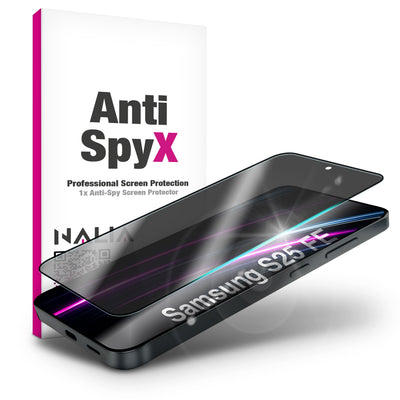 NALIA Blickschutzglas für Samsung Galaxy S25 FE – Härte 9H & Robust – ANTISPYX (Privacy Full-Cover) – Marke aus Berlin Default Title NALIA GlasSchutz