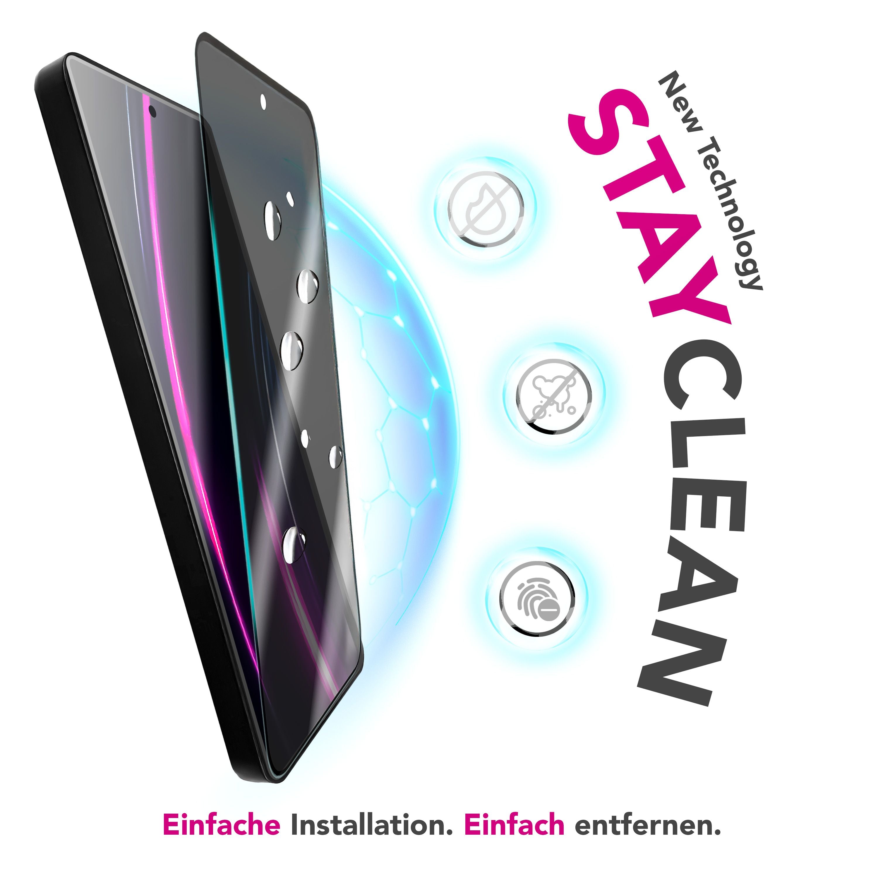 NALIA Display Glas AntiSpyX für Samsung Galaxy S25 FE (Diskreter Blickschutz) - Privacy Schutzglas mit 9H Härte, Anti-Spy Displayglas für Privatsphäre, Kratzfest, Hüllen-kompatibel