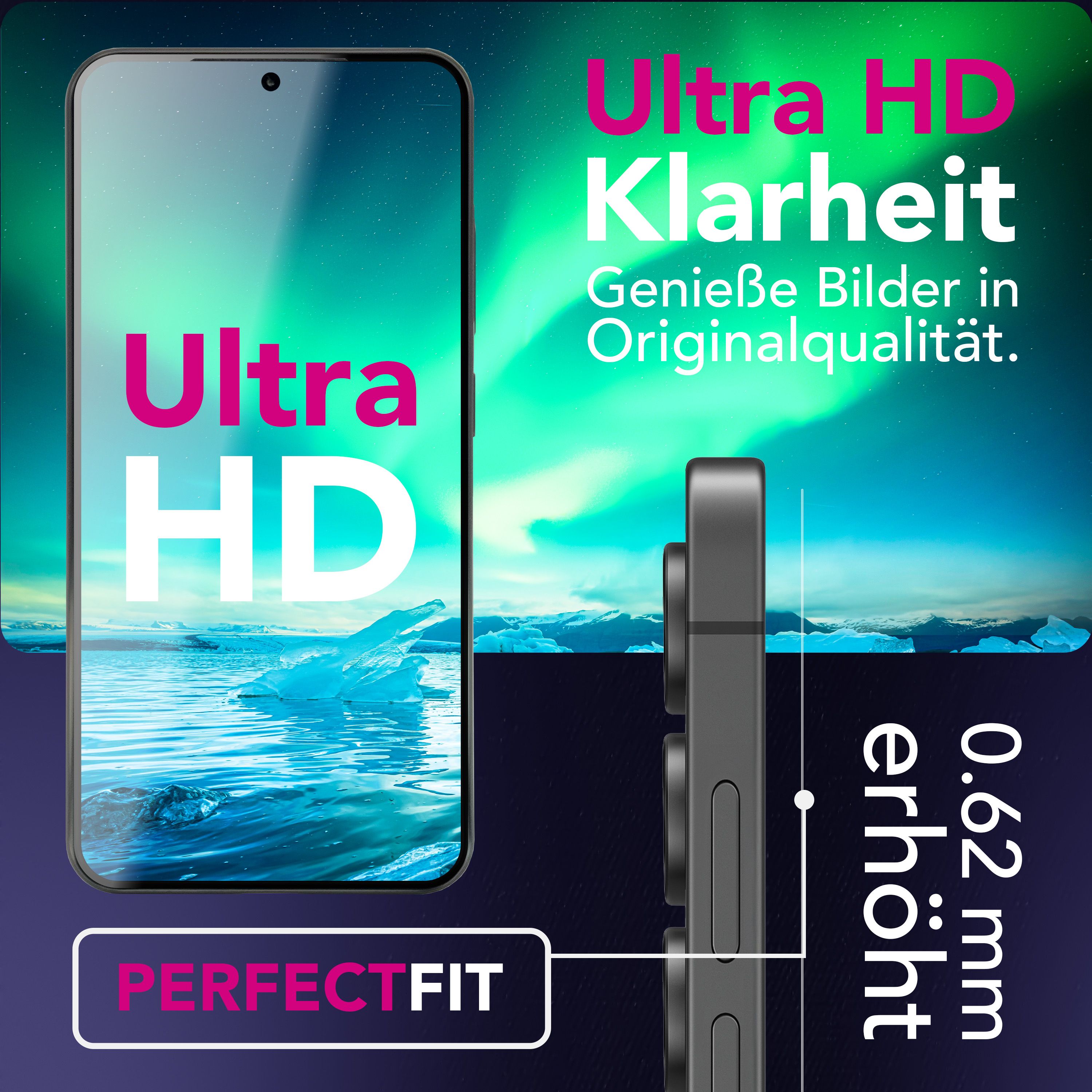 NALIA Display Glas AntiSpyX für Samsung Galaxy S25 FE (Diskreter Blickschutz) - Privacy Schutzglas mit 9H Härte, Anti-Spy Displayglas für Privatsphäre, Kratzfest, Hüllen-kompatibel