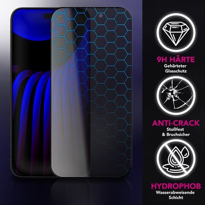 NALIA AntiSpyX passend für Apple iPhone 17 Glas (Diskreter Blickschutz), Privacy Schutzglas mit 9H Härte, Anti-Spy Sichtschutz gegen Seitenblicke, Kratz-Resistent, Screen Protector, Hüllen-freundlich Default Title NALIA GlasSchutz