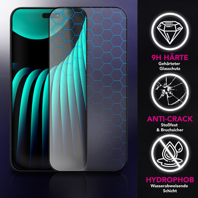 NALIA ArmorGlassX passend für Apple iPhone 17 Air Glas (super klarer Displayschutz), 2x Schutzglas 9H Härte, Kratzfest, Splitterfrei, Case-friendly, Touch-sensitiv, Anti-Schlieren, schwarzer Rahmen Default Title NALIA GlasSchutz