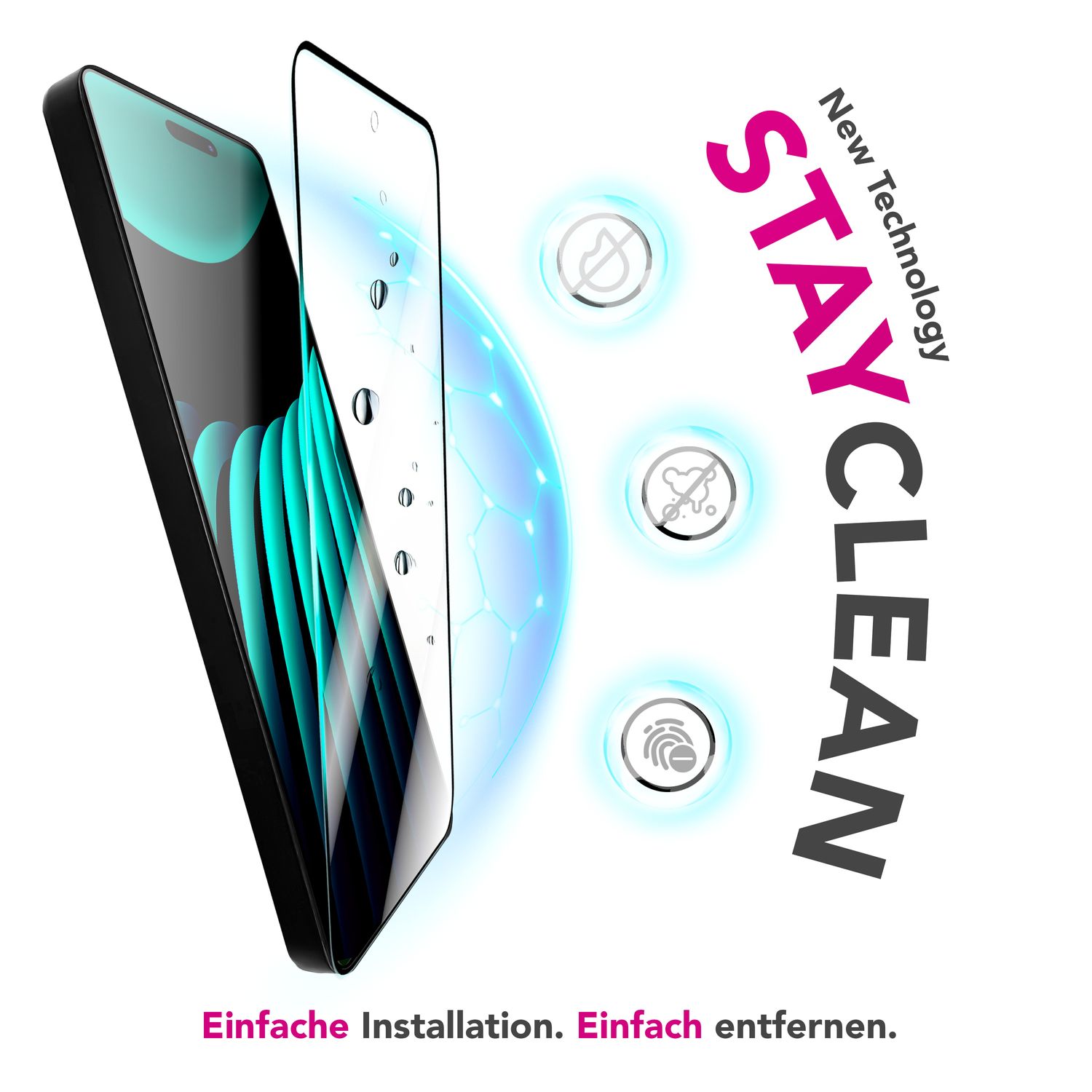 NALIA Display Glas ArmorGlassX für Apple iPhone 17 Air (super klarer Displayschutz) - 2x Schutzglas 9H Härte, Kratzfest, Case-friendly, Touch-sensitiv, Oleophob, schwarzer Rahmen Default Title NALIA GlasSchutz