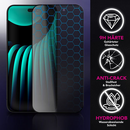 NALIA Privacy Schutzglas AntiSpyX für Apple iPhone 17 Air (Diskreter Blickschutz) - Display Glas mit 9H Härte, Anti-Spy Technologie, Kratzfest, Oleophob, Blasenfrei, für Hüllen Default Title NALIA GlasSchutz