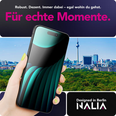 NALIA AntiSpyX passend für Apple iPhone 17 Air Glas (Diskreter Blickschutz), Privacy Schutzglas mit 9H Härte, Anti-Spy Technologie, Robust, Oleophob, Touch-optimiert, Blasenfrei, Hüllen-freundlich Default Title NALIA GlasSchutz