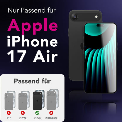 NALIA Privacy Schutzglas AntiSpyX für Apple iPhone 17 Air (Diskreter Blickschutz) - Display Glas mit 9H Härte, Anti-Spy Technologie, Kratzfest, Oleophob, Blasenfrei, für Hüllen Default Title NALIA GlasSchutz