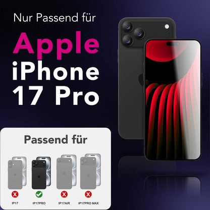 NALIA Privacy Schutzglas AntiSpyX für Apple iPhone 17 Pro (Diskreter Blickschutz) - Display Glas mit 9H Härte, Anti-Spy Sichtschutz, Kratzfest, Blasenfrei, Oleophob, Case-Friendly Default Title NALIA GlasSchutz
