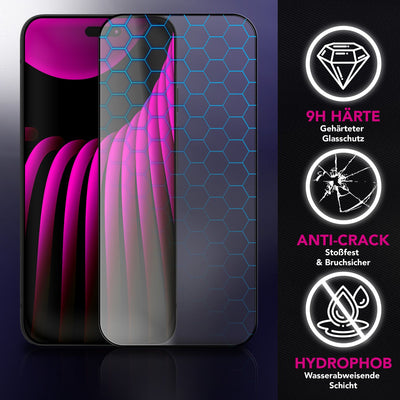 NALIA ArmorGlassX passend für Apple iPhone 17 Pro Max Glas (super klarer Displayschutz), 2x Schutzglas 9H gehärtet, Robust, Touch-optimiert, Hüllen-kompatibel, Anti-Fingerabdruck, schwarzer Rahmen