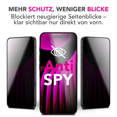 NALIA AntiSpyX passend für Apple iPhone 17 Pro Max Glas (Diskreter Blickschutz), Privacy Schutzglas mit 9H Härte, Anti-Spy Sichtschutz für Privatsphäre, Robust, Touch-sensitiv, Hüllen-freundlich Default Title NALIA GlasSchutz