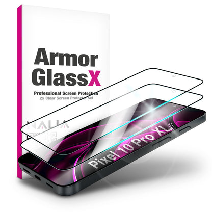 NALIA Display Glas ArmorGlassX für Google Pixel 10 / 10 Pro (super klarer Displayschutz), 2x Schutzglas 9H Härte, Case-kompatibel, Kratzfest, Touch-sensitiv, schwarzer Rahmen Default Title NALIA GlasSchutz