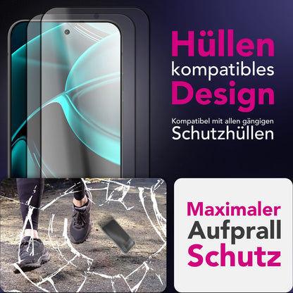 NALIA Display Glas ArmorGlassX für Google Pixel 10 Pro XL (super klarer Displayschutz), 2x Schutzglas 9H Härte, Kratzfest, Anti-Fingerprint, Hüllen-freundlich, schwarzer Rahmen