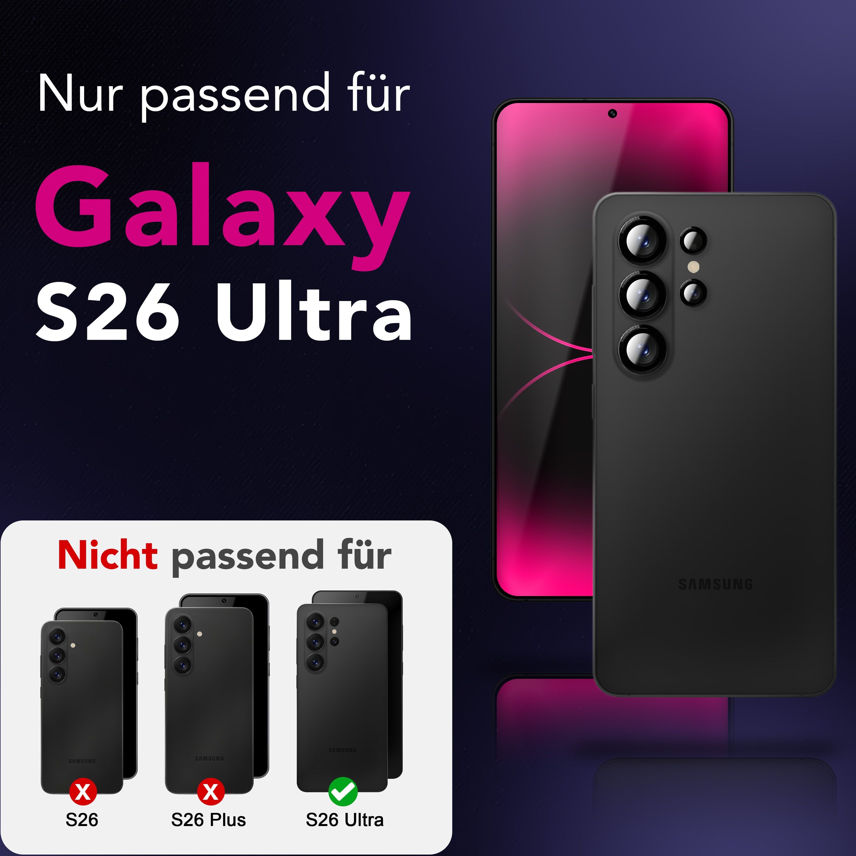 NALIA Kameraglas Samsung Galaxy S26 Ultra Linsenschutz Panzerglas kratzfest Default Title NALIA GlasSchutz