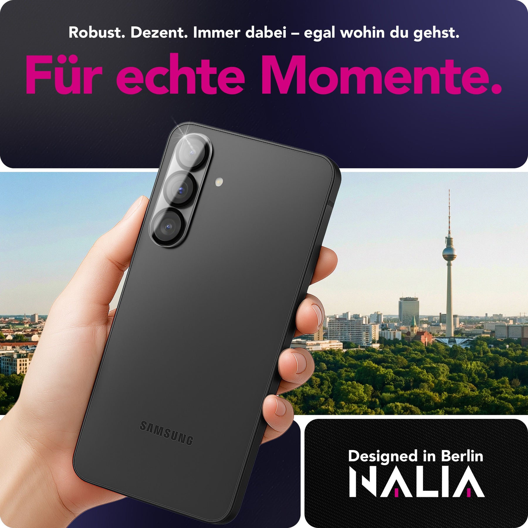 NALIA 2x Kameraschutzglas für Samsung Galaxy S26 – Linsenschutz 9H & Case-Friendly – FOCUS.X2 MAX (HD-Echtglas Transparent) – Marke aus Berlin Default Title NALIA GlasSchutz