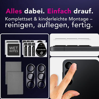 NALIA 2x Kameraschutzglas für Samsung Galaxy S26 Plus – Linsenschutz 9H & Case-Friendly – FOCUS.X2 MAX (HD-Echtglas Transparent) – Marke aus Berlin Default Title NALIA GlasSchutz