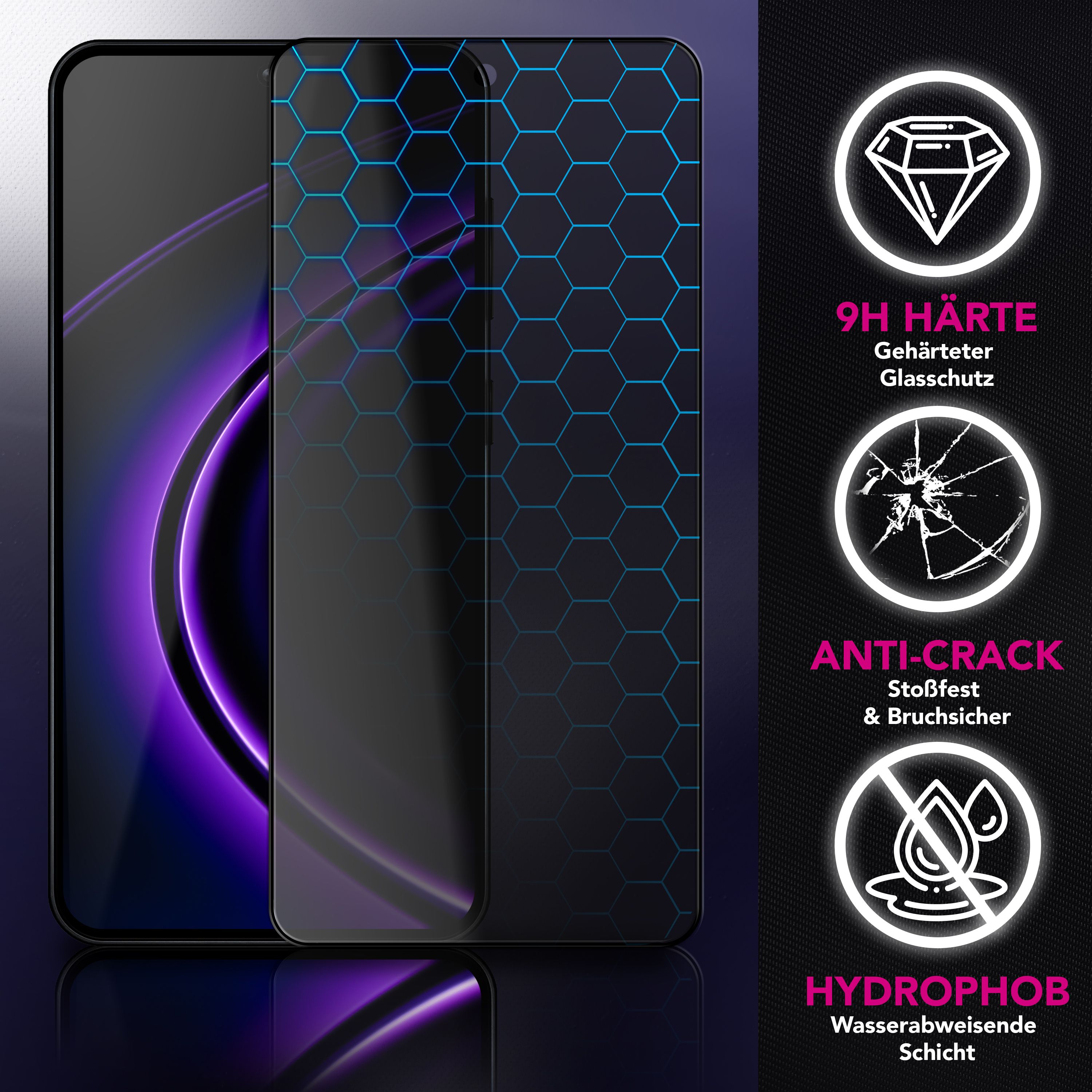 NALIA Privacy Schutzglas Samsung Galaxy A57 Blickschutz Panzerglas Default Title NALIA GlasSchutz