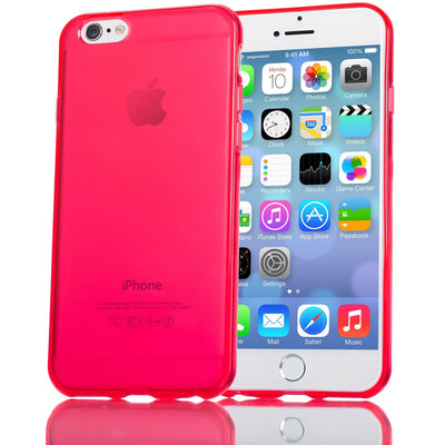 NALIA Handyhülle kompatibel mit iPhone 6 Plus 6S Plus, Ultra-Slim Silikon Case Cover Crystal Schutz-Hülle Dünn Durchsichtig, Etui Handy-Tasche Back-Cover Transparent Phone Bumper - Rot Transparent Default Title NALIA SlimFit Hülle