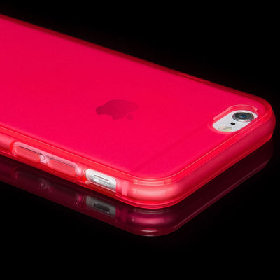 NALIA Handyhülle kompatibel mit iPhone 6 Plus 6S Plus, Ultra-Slim Silikon Case Cover Crystal Schutz-Hülle Dünn Durchsichtig, Etui Handy-Tasche Back-Cover Transparent Phone Bumper - Rot Transparent Default Title NALIA SlimFit Hülle