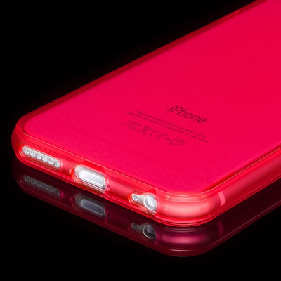 NALIA Handyhülle kompatibel mit iPhone 6 Plus 6S Plus, Ultra-Slim Silikon Case Cover Crystal Schutz-Hülle Dünn Durchsichtig, Etui Handy-Tasche Back-Cover Transparent Phone Bumper - Rot Transparent Default Title NALIA SlimFit Hülle