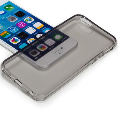 NALIA Handyhülle kompatibel mit iPhone 6 6S, Ultra-Slim Silikon Case Crystal Schutz-Hülle Dünn Durchsichtig, Handy-Tasche Telefon-Schale Back-Cover Skin Thin-Fit Smart-Phone Bumper - Grau Transparent NALIA SlimFit Hülle