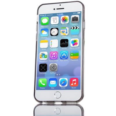 NALIA Handyhülle kompatibel mit iPhone 6 6S, Ultra-Slim Silikon Case Crystal Schutz-Hülle Dünn Durchsichtig, Handy-Tasche Telefon-Schale Back-Cover Skin Thin-Fit Smart-Phone Bumper - Grau Transparent NALIA SlimFit Hülle