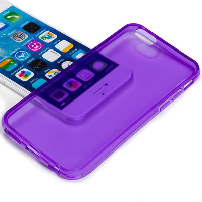 NALIA Handyhülle kompatibel mit iPhone 6 Plus 6S Plus, Ultra-Slim Silikon Case Cover Crystal Schutz-Hülle Dünn Durchsichtig, Etui Handy-Tasche Back-Cover Transparent Phone Bumper - Lila Transparent Default Title NALIA SlimFit Hülle