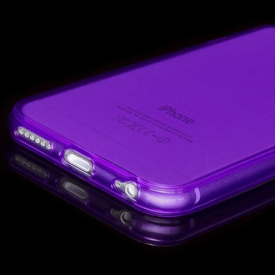NALIA Handyhülle kompatibel mit iPhone 6 Plus 6S Plus, Ultra-Slim Silikon Case Cover Crystal Schutz-Hülle Dünn Durchsichtig, Etui Handy-Tasche Back-Cover Transparent Phone Bumper - Lila Transparent Default Title NALIA SlimFit Hülle