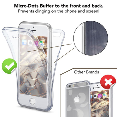 NALIA 360 Grad Handyhülle kompatibel mit iPhone 6 6S, Full Cover Vorne & Hinten Rundum Doppel-Schutz Schale, Dünnes Ganzkörper Case Silikon Etui, Transparente Display Schutz-Hülle & Rückseite - Grau Default Title NALIA Protective Hülle