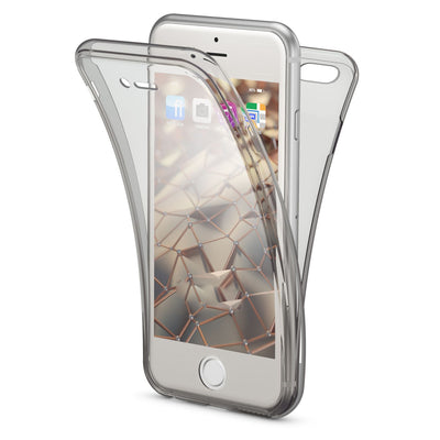 NALIA 360 Grad Handyhülle kompatibel mit iPhone 6 6S, Full Cover Vorne & Hinten Rundum Doppel-Schutz Schale, Dünnes Ganzkörper Case Silikon Etui, Transparente Display Schutz-Hülle & Rückseite - Grau Default Title NALIA Protective Hülle